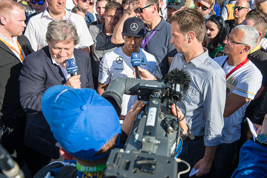 The Silence of Lewis Hamilton —   Photo  is licensed for use under  CC By-SA 3.0  